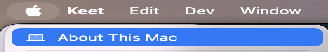 How to Report Bugs · macOS The About This Mac option in the Apple menu.
